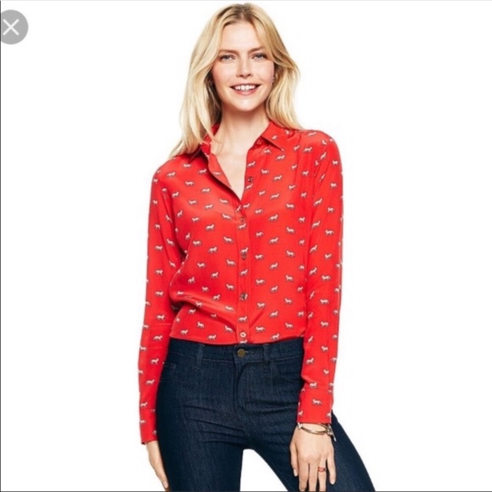 C Wonder 100% silk Fox shirt!